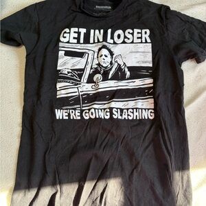 Spencer's Black 'Get In Loser We're Going Slashing' Graphic Tee